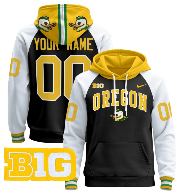 Men's Custom Oregon Ducks Hoodie 2024 Pullover V4 by Hoodie Pullover