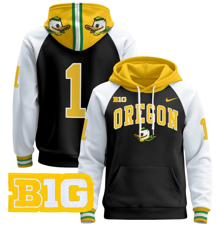 Men's The Team Hoodie #1 Oregon Ducks 2024 Pullover V2 by Hoodie Pullover