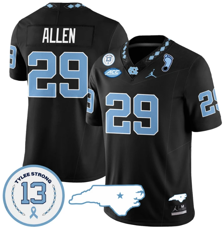 Marcus Allen Jersey #29 North Carolina Tar Heels Vapor College Football Stitched Black by My Store