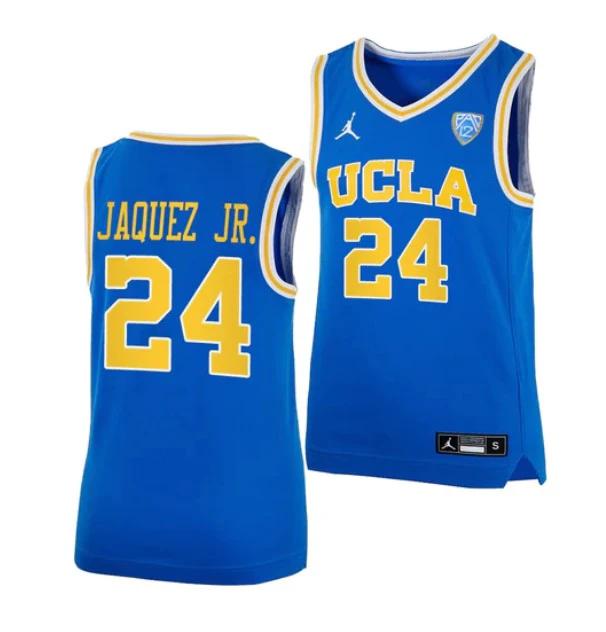 Men's #24 Jaime Jaquez Jr Jersey UCLA Bruins College Basketball Jerseys Royal by My store basketball