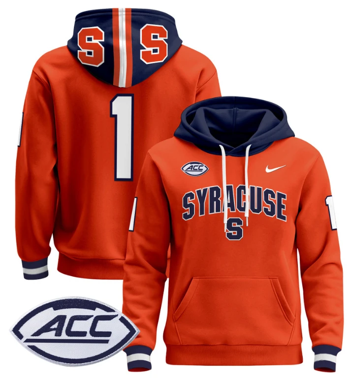 Men's The Team Hoodie #1 Syracuse Orange 2024 Pullover V2 by Hoodie Pullover