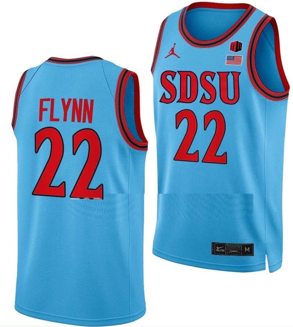Malachi Flynn Jersey San Diego State Aztecs College Basketball Blue Alternate #22 by My store basketball