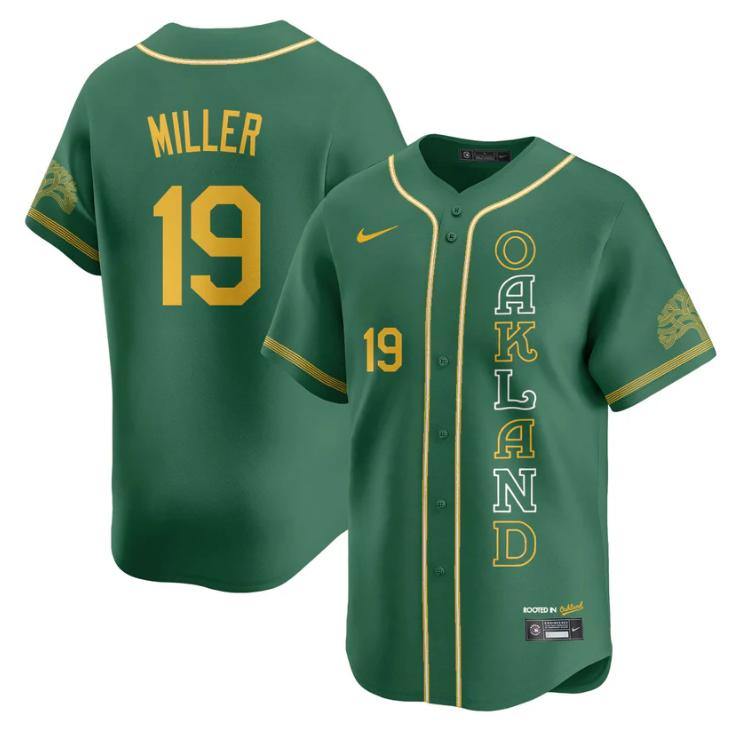 Mason Miller Jersey #19 Oakland Athletics City Connect Concept Stitched Green by My Store
