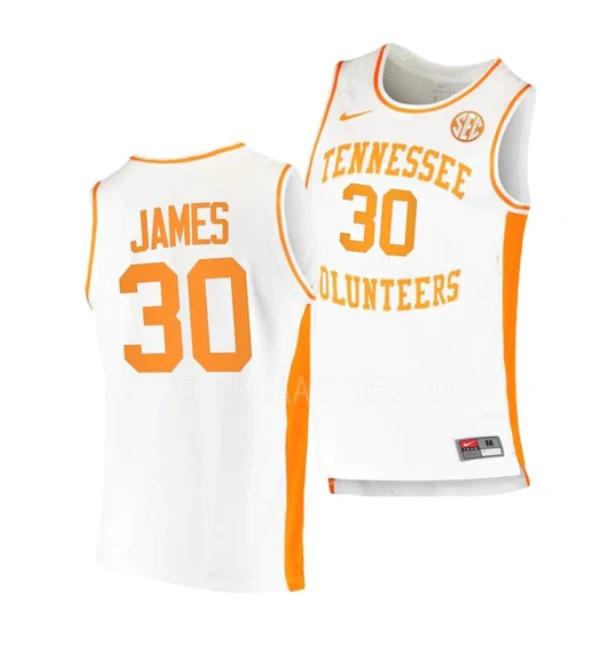 Men's #30 Josiah James Jersey Tennessee Volunteers College Basketball Jerseys White by My store basketball