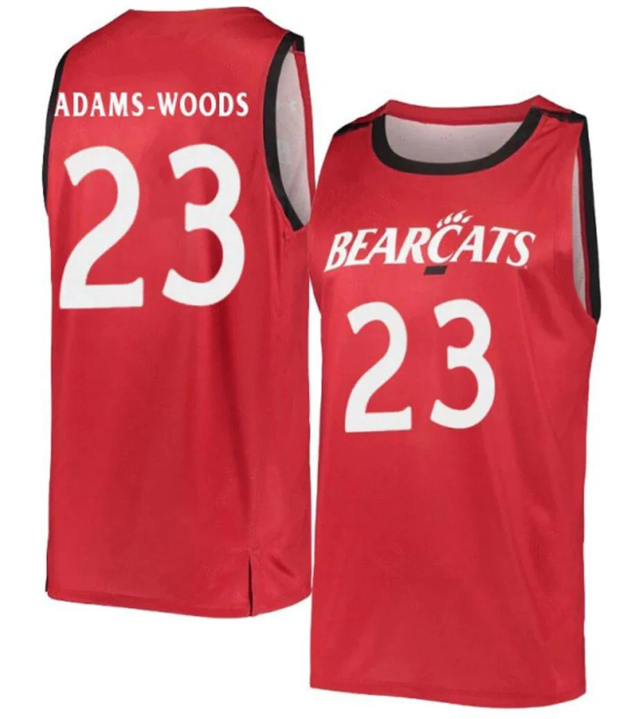Mika Adams Woods Jersey Cincinnati Bearcats College Basketball Red #23 by My store basketball