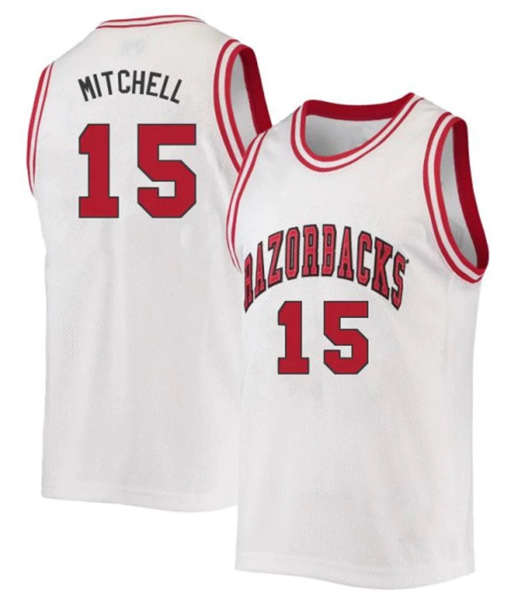 Makhi Mitchell Jersey Arkansas Razorbacks College Basketball 100 Season #15 by My store basketball