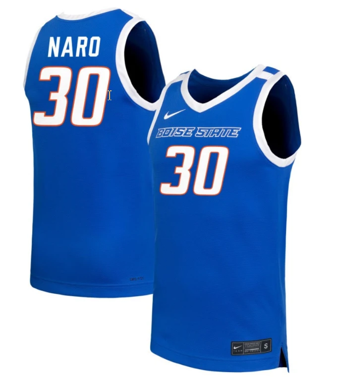 Mackenzie Naro Jersey #30 Boise State Broncos NIL Basketball Royal by My store basketball