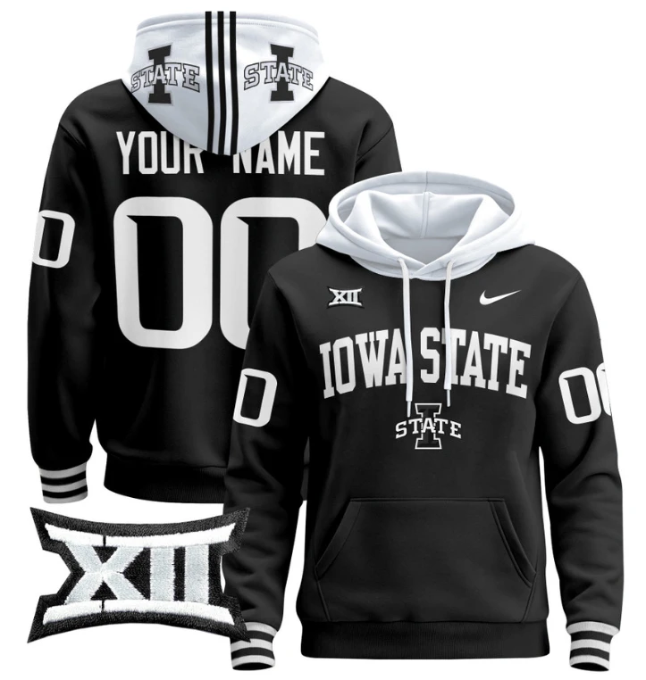 Men's Custom Iowa State Cyclones Pullover Hoodie 2024 V2 by Hoodie Pullover
