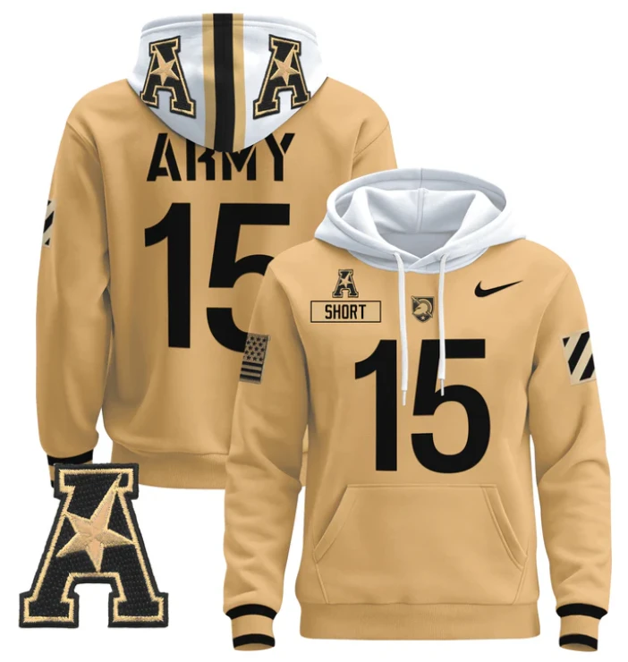 Men's Noah Short Hoodie #15 Army Black Knights Pullover 2024 Stitched by Hoodie Pullover