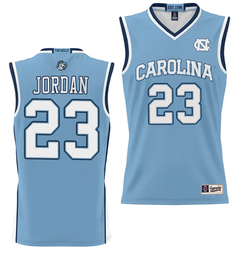 Michael Jordan Jersey #23 UNC Tar Heels NIL College Basketball Lightweight Blue by My store basketball