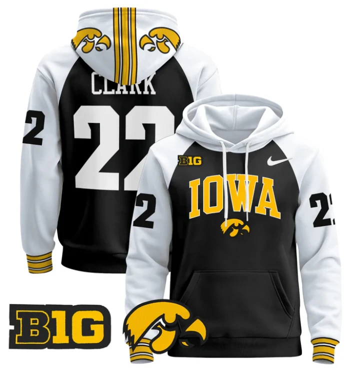 Caitlin Clark Hoodie #22 Iowa Hawkeyes 2024 Pullover V2 by Hoodie Pullover