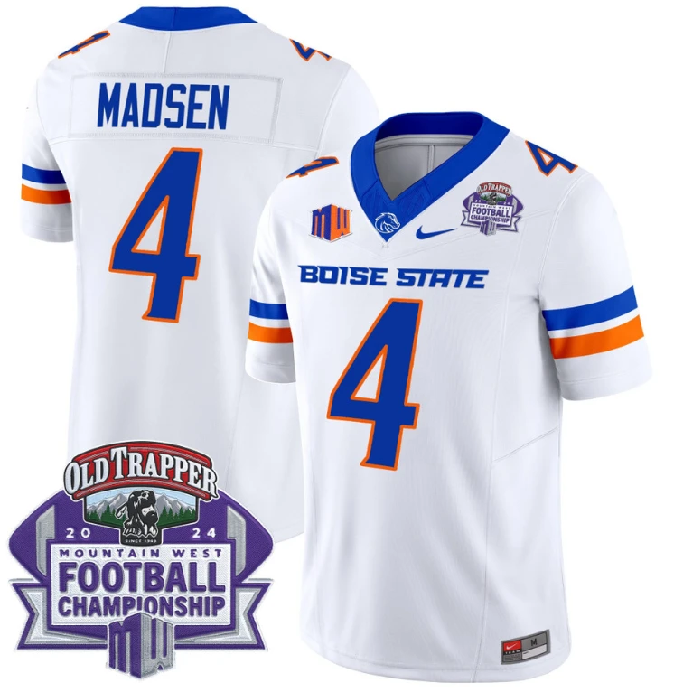Maddux Madsen Jersey #4 Boise State Broncos 2024 Championship Vapor White by My Store
