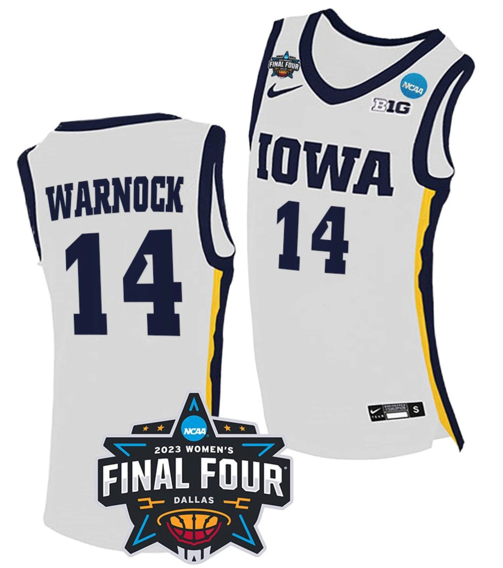 McKenna Warnock Iowa Hawkeyes College Basketball 2023 NCAA Final Four White #14 by My store basketball