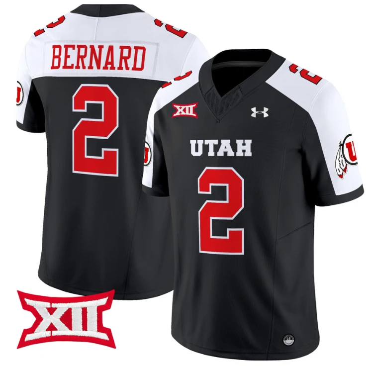 Micah Bernard Jersey #2 Utah Utes Vapor Limited College Football Stitched Black Alternate by My Store
