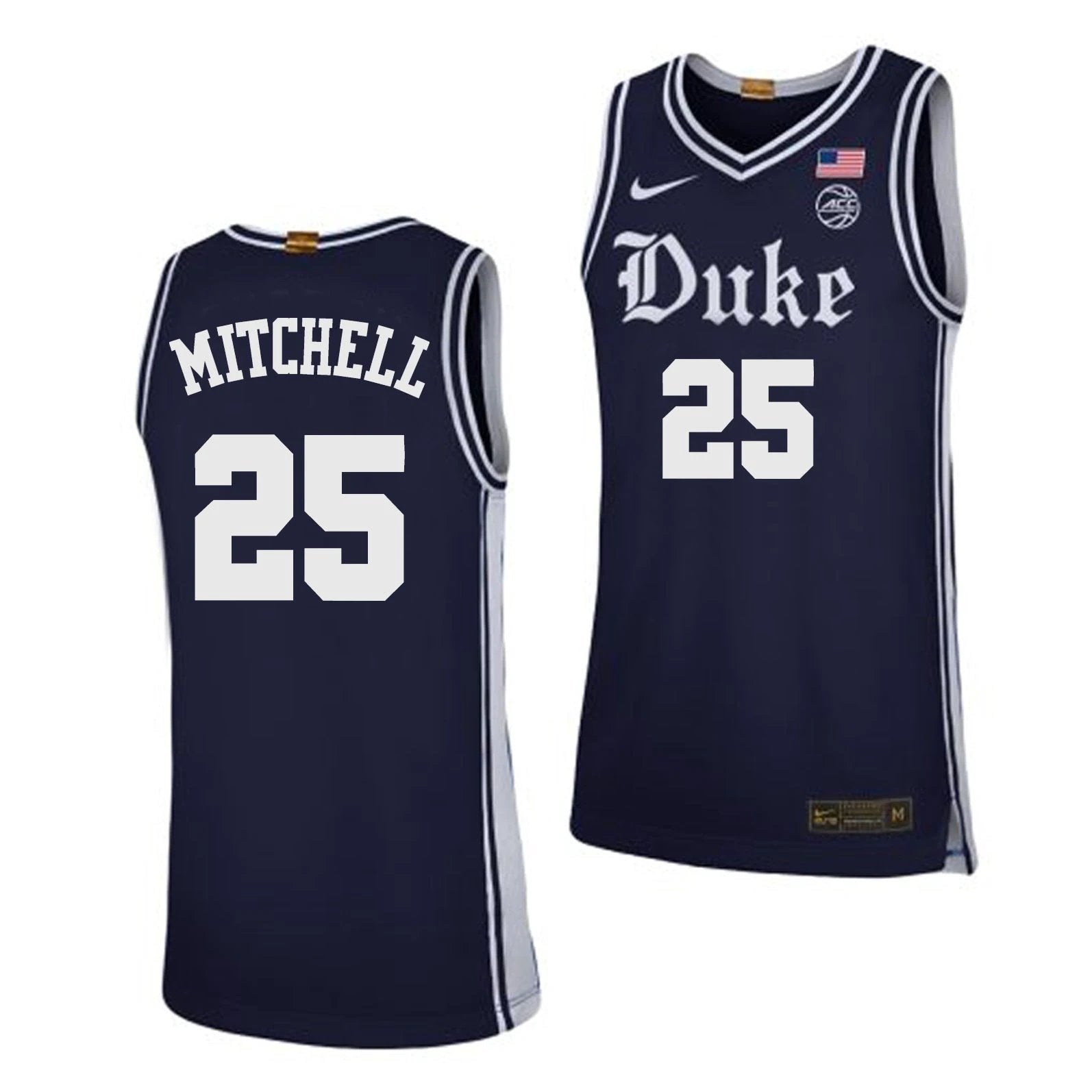 Mark Mitchell Jersey #25 Duke Blue Devils College Basketball Navy by My store basketball