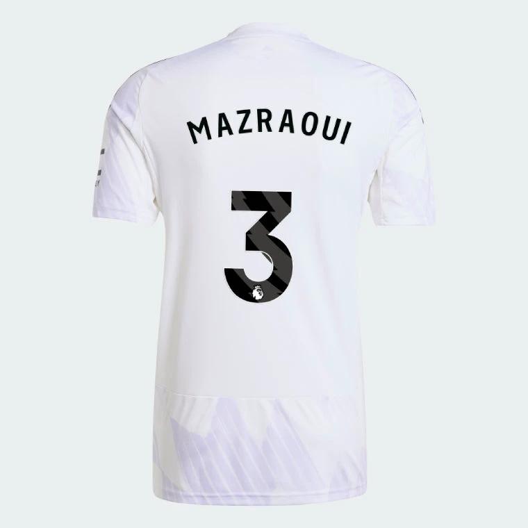 Manchester United 2025-26 Away MAZRAOUI 3 Match Jersey – White by Soccer Jersey