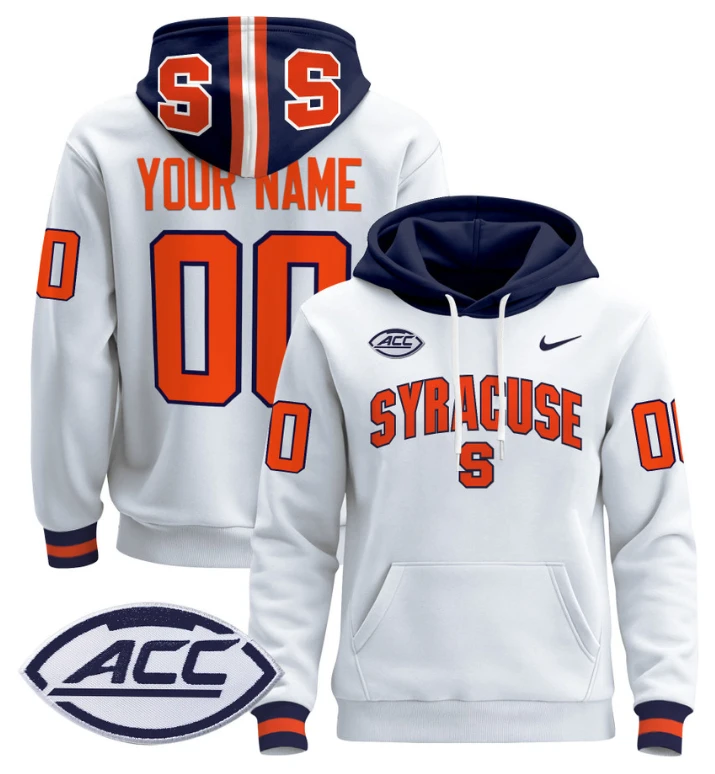 Men's Custom Syracuse Orange Hoodie 2024 Pullover V2 by Hoodie Pullover