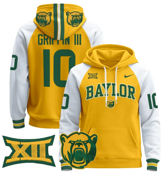 Robert Griffin III Hoodie #10 Baylor Bears 2024 Pullover V2 by Hoodie Pullover