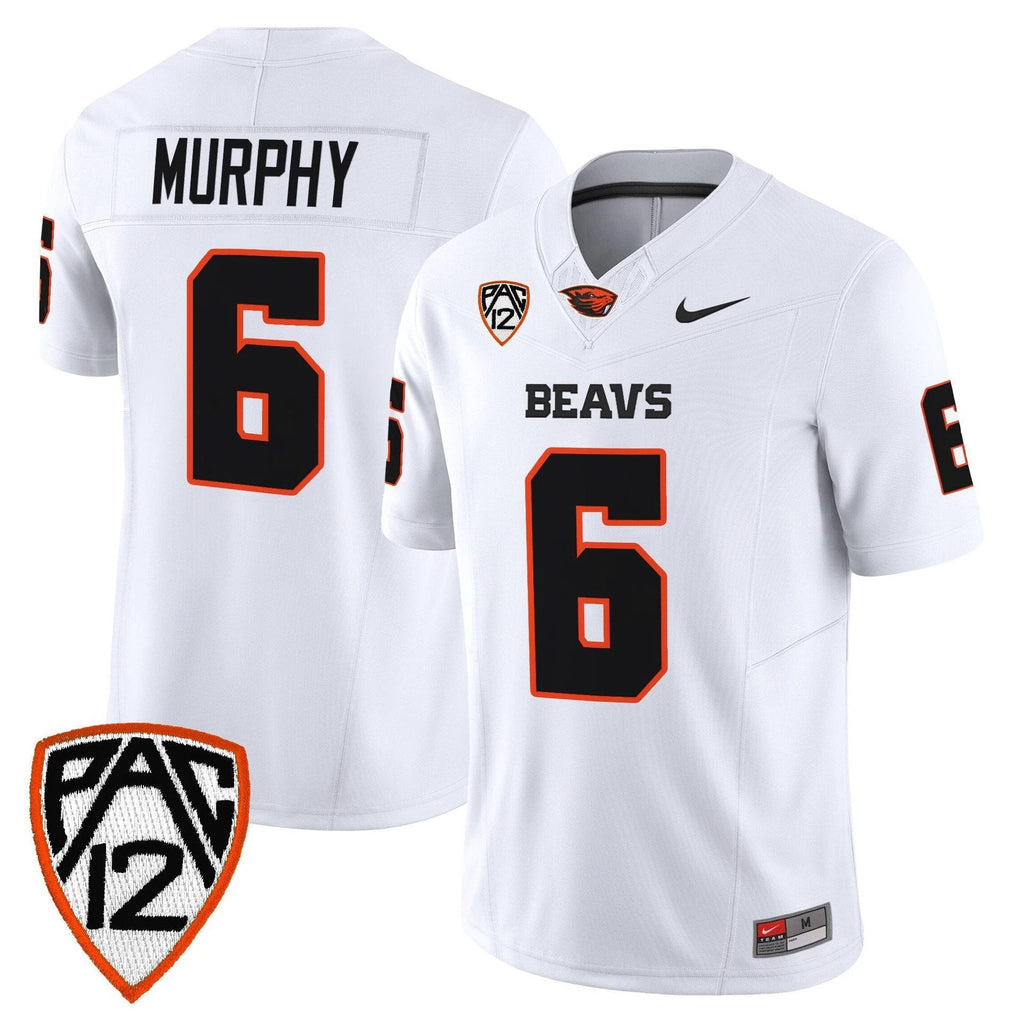 Maalik Murphy Jersey #6 Oregon State Beavers 2025 Limited Stitched White by My Store NCAA Football Jerseys