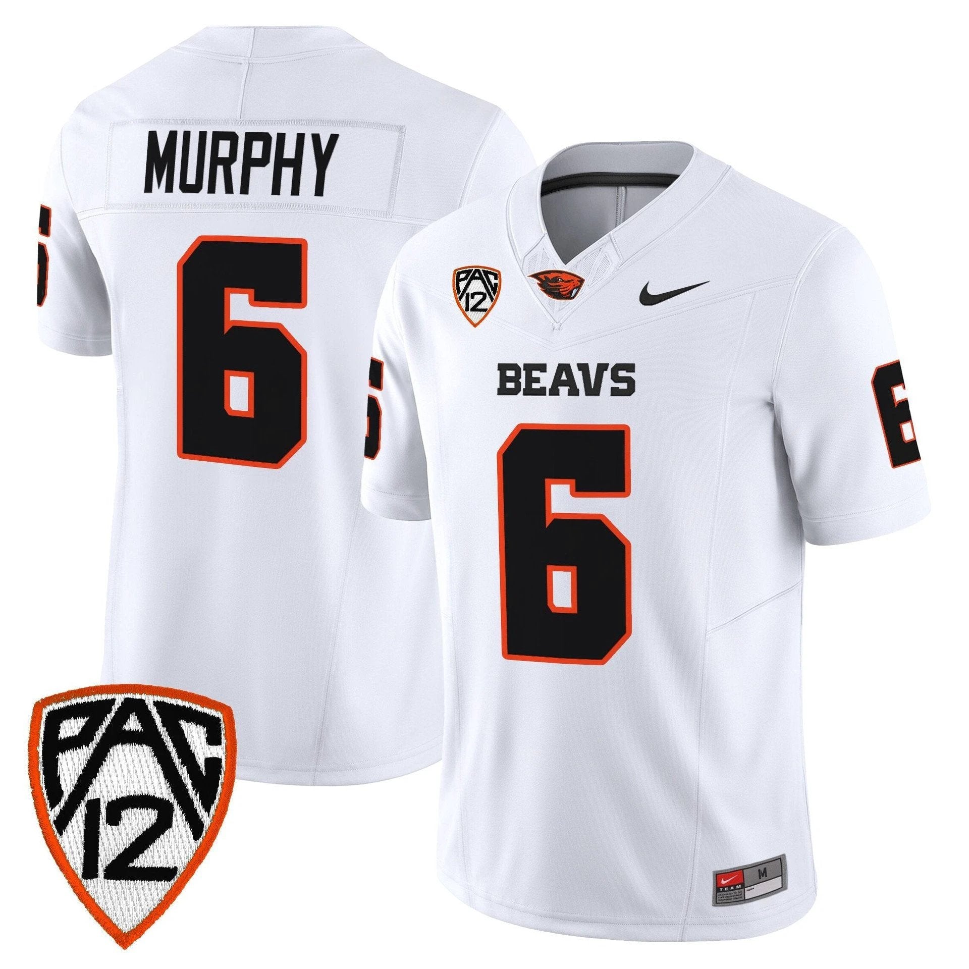 Maalik Murphy Jersey #6 Oregon State Beavers 2025 Limited Stitched White by My Store NCAA Football Jerseys