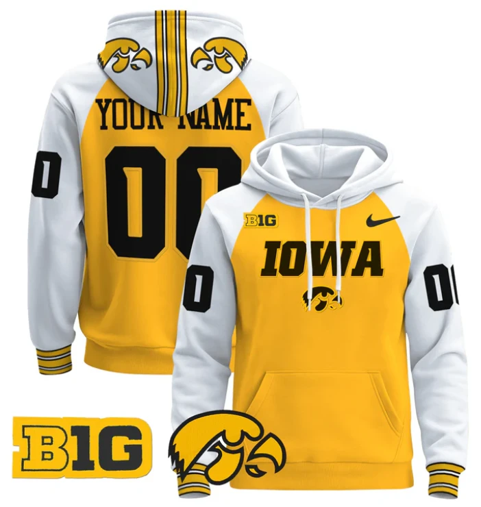 Custom Iowa Hawkeyes Hoodie 2024 Pullover V3 by Hoodie Pullover