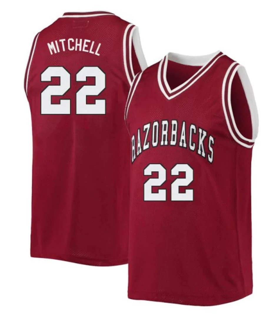 Makhel Mitchell Jersey Arkansas Razorbacks College Basketball 100 Season #22 by My store basketball