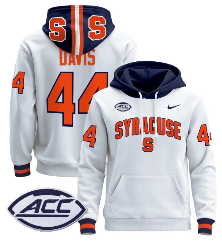 Men's Ernie Davis Hoodie #44 Syracuse Orange 2024 Pullover V2 by Hoodie Pullover