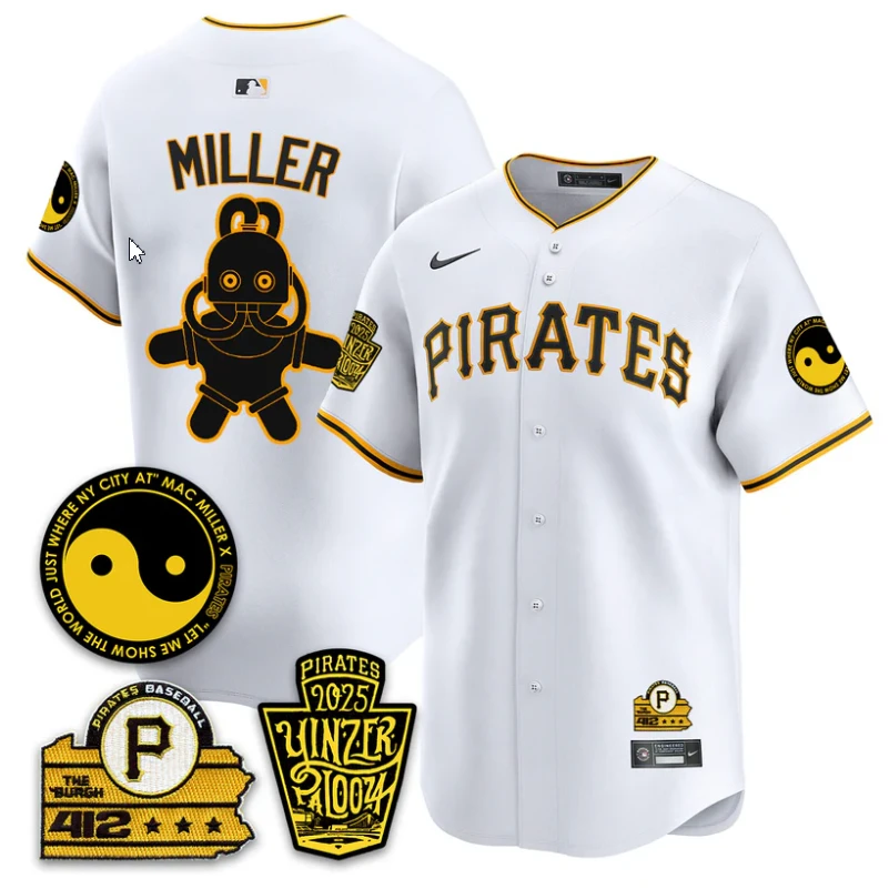 Mac Miller Jersey Pittsburgh Pirates Yinzerpalooza 2025 Stitched White by My Store