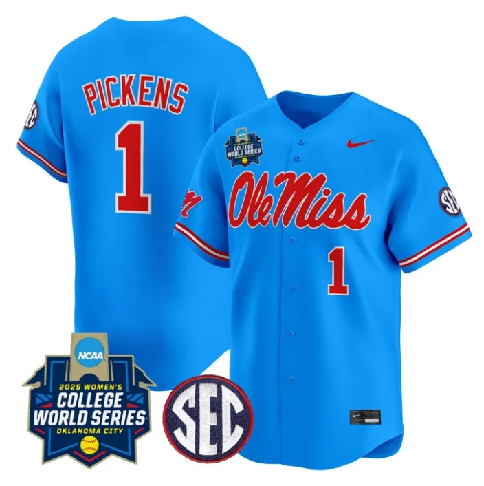 Mackenzie Pickens Jersey #1 Ole Miss Rebels Softball 2025 World Series Blue by My Store
