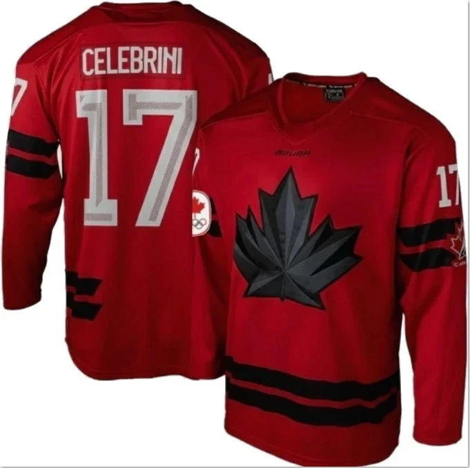 Macklin Celebrini Team Canada 2026 Winter Olympics Jersey Red STITCHED by Hockey David