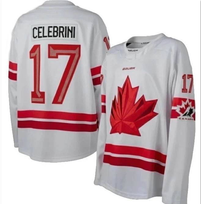 Macklin Celebrini Team Canada 2026 Winter Olympics Jersey White STITCHED by Hockey David