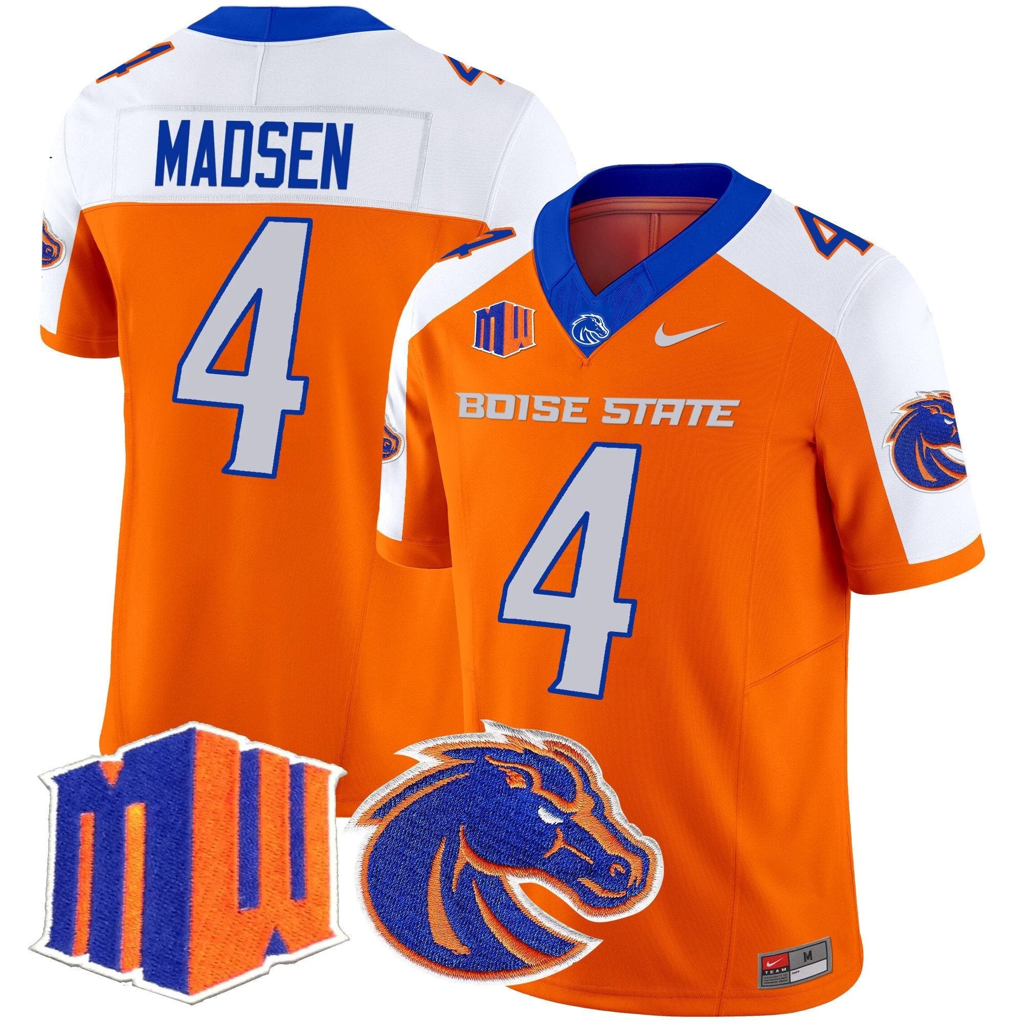 Maddux Madsen Jersey #4 Boise State Broncos 2025 Vapor Stitched by My Store NCAA Football Jerseys