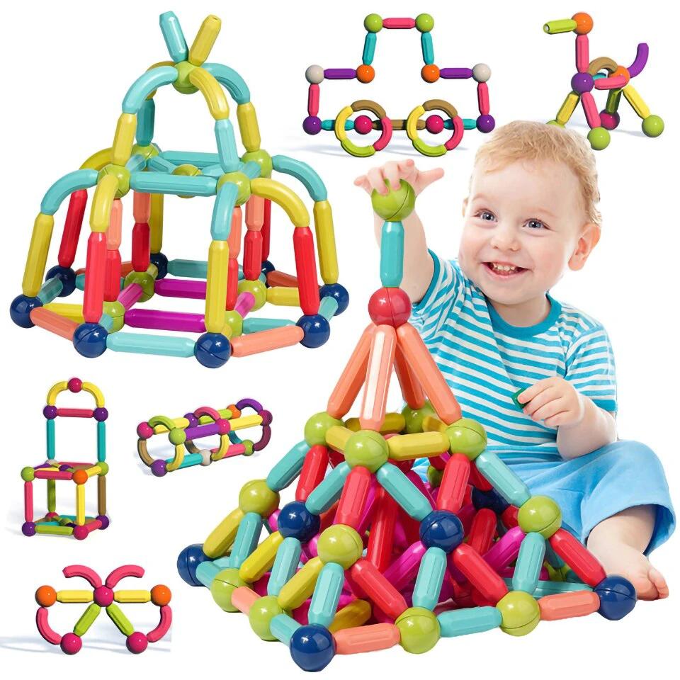 Magnet Stick Building Blocks - Multiple Fun Games Bowlift by Bowlift