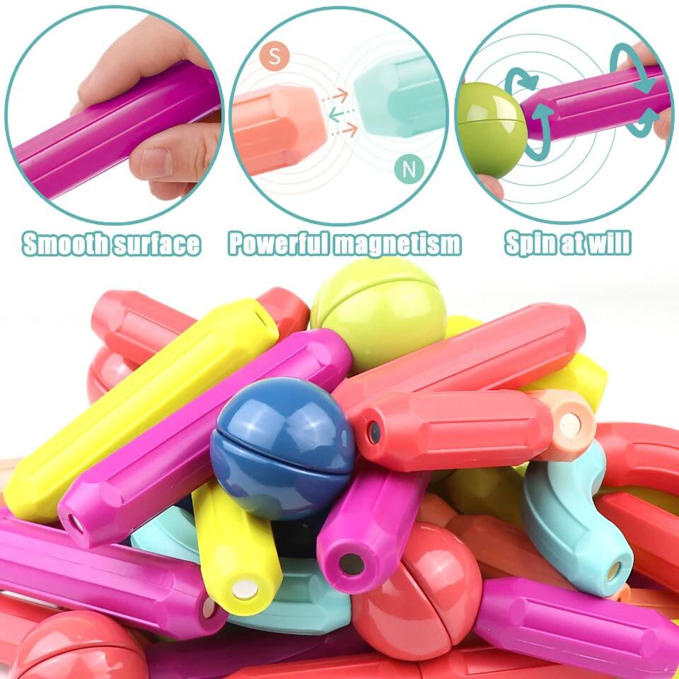 Magnet Stick Building Blocks - Multiple Fun Games Bowlift by Bowlift