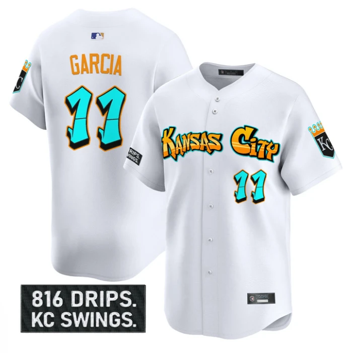 Salvador Perez Jersey #13 Kansas City Royals Graffiti Crown Drop Stitched Black by My Store