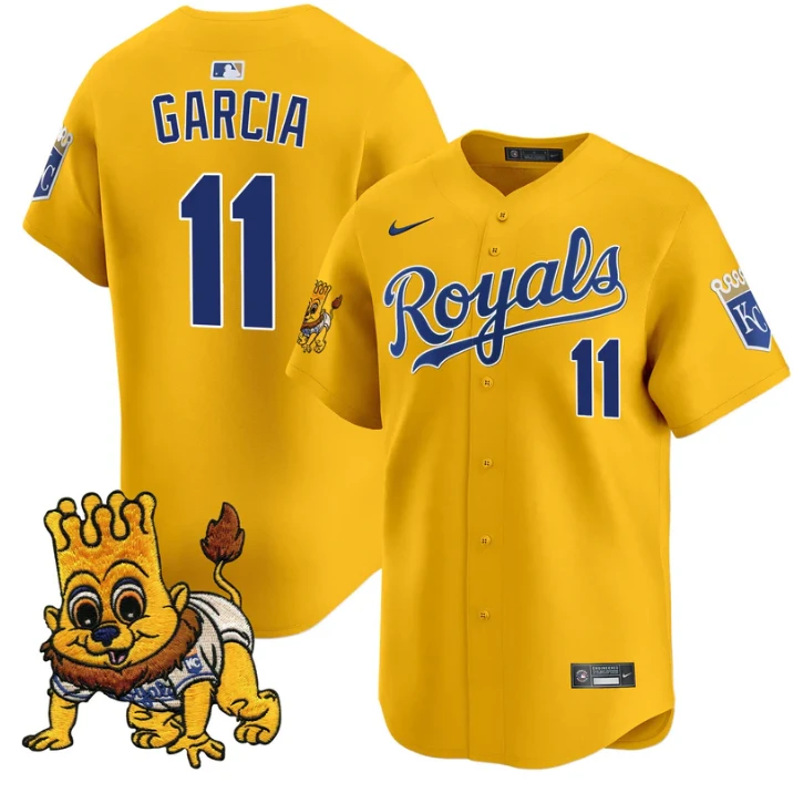 Maikel Garcia Jersey #11 Kansas City Royals Sluggerrr Patch Vapor Premier Limited Stitched by My Store