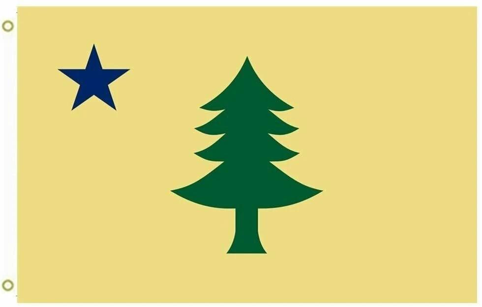 Maine Flag 3x5FT 1901-1909 Banner ME STATE Northeast by flagsjustdoit