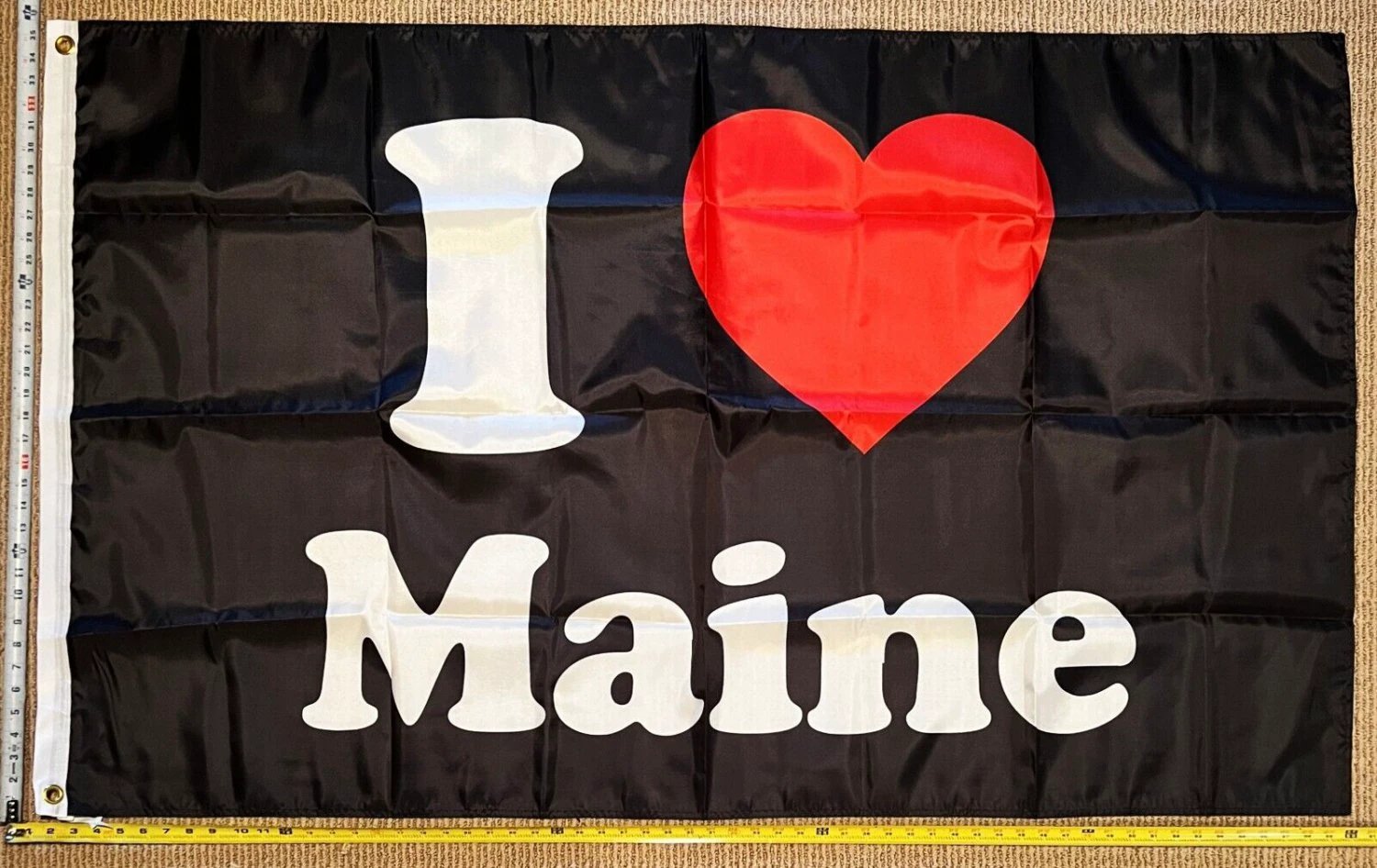 Maine Flag State Beer America Man Cave Sign Poster USA 3x5' by flagsjustdoit