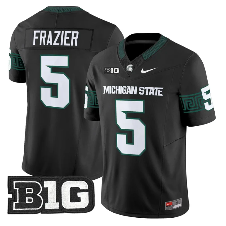 Makhi Frazier Jersey #5 Michigan State Spartans 2025 Vapor Stitched Black by My Store NCAA Football Jerseys