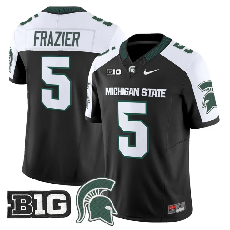 Makhi Frazier Jersey #5 Michigan State Spartans 2025 Vapor Stitched Black Alter by My Store NCAA Football Jerseys