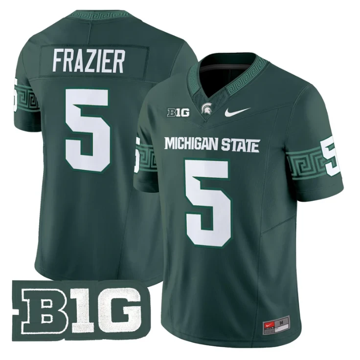 Makhi Frazier Jersey #5 Michigan State Spartans 2025 Vapor Stitched Green by My Store NCAA Football Jerseys