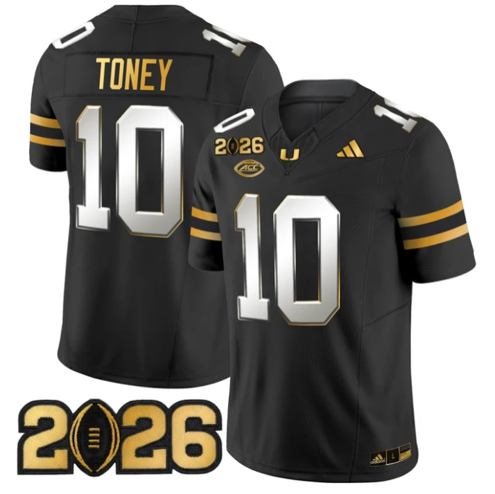 Malachi Toney Jersey #10 Miami Hurricanes 2026 CFP Final Patch Stitched by My Store NCAA Football Jerseys