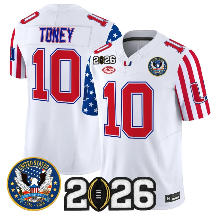 Malachi Toney Jersey #10 Miami Hurricanes America 250 Edition 2026 CFP Stitched by My Store NCAA Football Jerseys