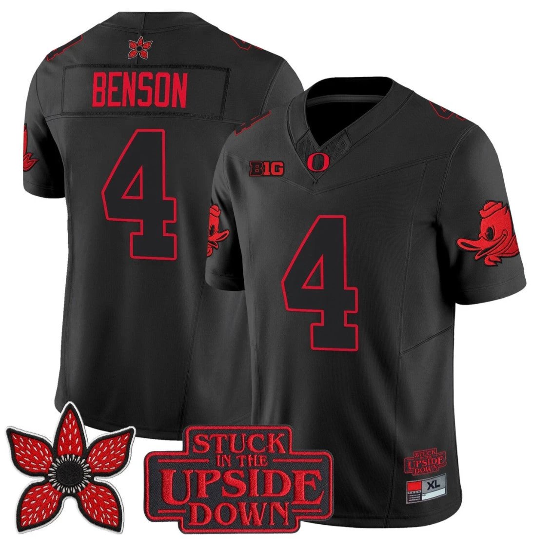 Malik Benson Jersey #4 Oregon Ducks Stranger Things Edition Limited Stitched by NCAA Football Jersey