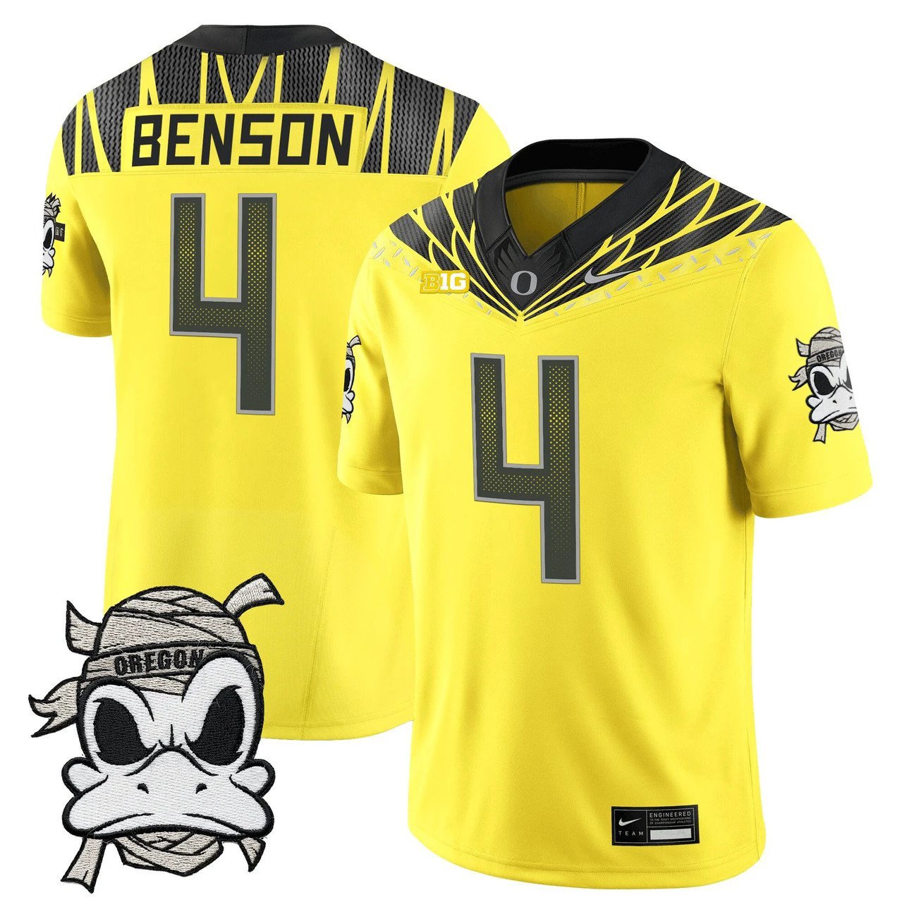 Malik Benson Jersey #4 Oregon Ducks 2025 Mummy Duck Vapor Limited Stitched by My Store NCAA Football Jerseys