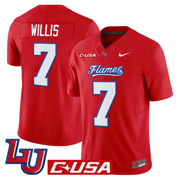 Malik Willis Jersey #7 Liberty Flames 2025 Vapor Limited Stitched by My Store NCAA Football Jerseys