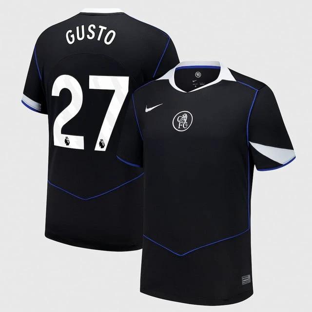 Malo Gusto 27 Chelsea 2025-26 Third Match Jersey – Black by Soccer Jersey