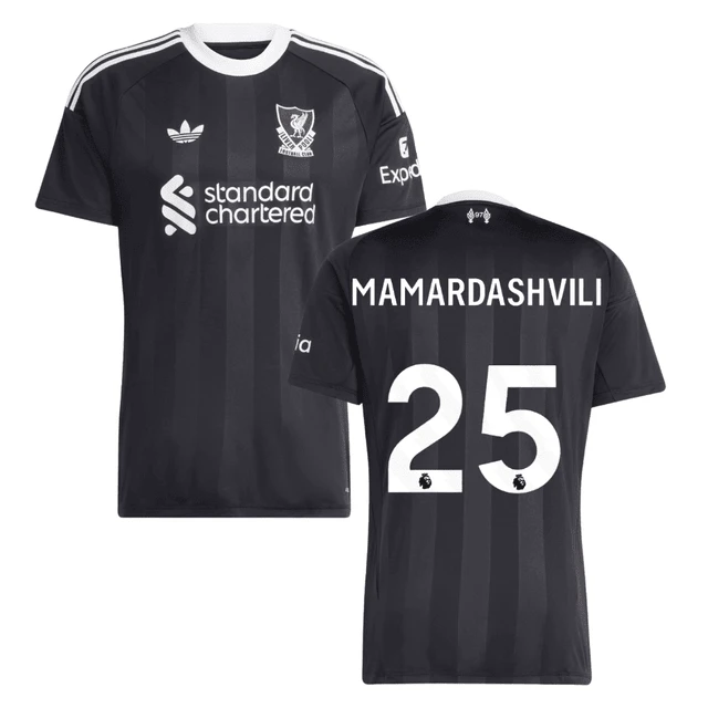 Mamardashvili 25 Liverpool 2025-26 Goalkeeper Match Jersey – Black by Soccer Jersey