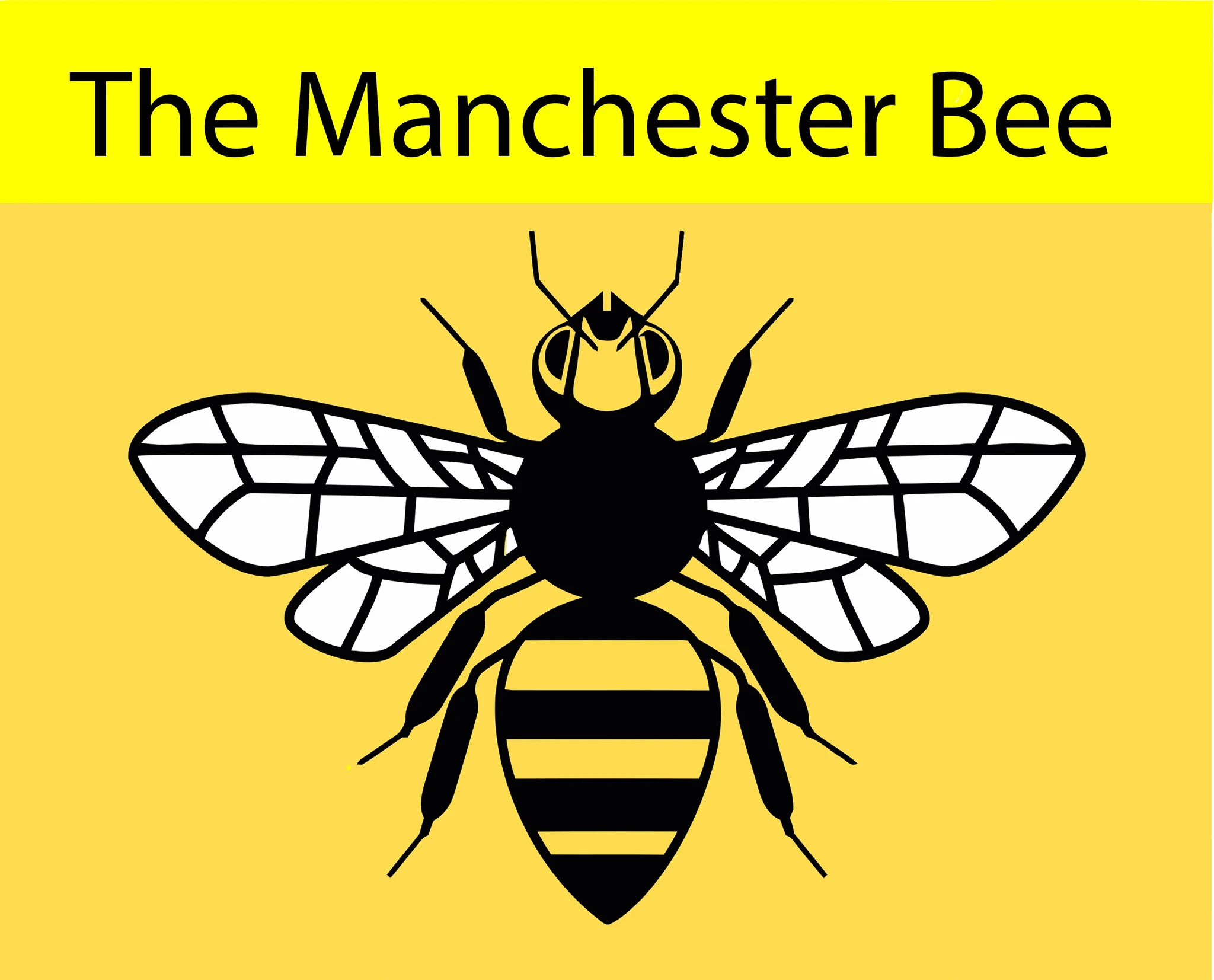 The Manchester Bee Flag-3x5 FT Banner-100% polyester-2 Metal Grommets by flagsshop