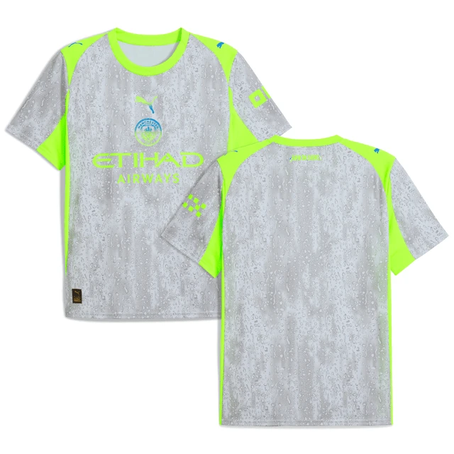 Manchester City 2025-26 Third Men Jersey – Gray by Soccer Jersey